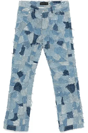 Who Decides War Jeans, Heren, Blauw, W30, Lichtblauwe Klassieke Jeans met Logopatch
