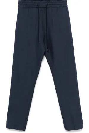 Dondup Broeken, Heren, Blauw, W31, Donkerblauwe Elastische Trekkoord Jeans
