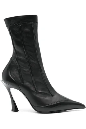 MUGLER Schoenen, Dames, Zwart, 40 EU, Leer, Corset Ankle Boot