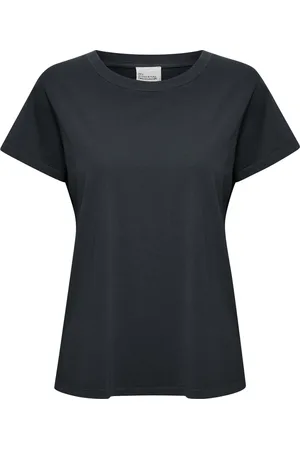 My Essential Wardrobe Tops, Dames, Zwart, L, Katoen, Zwart T-shirt Top