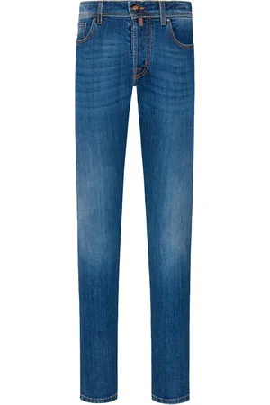 Jacob Cohen Jeans, Heren, Blauw, W34, Denim, Slim Fit Denim Jeans