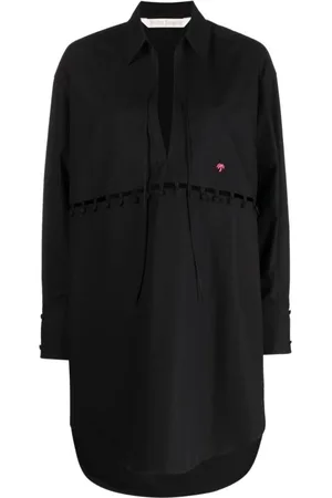 Palm Angels Kleedjes, Dames, Zwart, 2Xs, Overhemdjurk