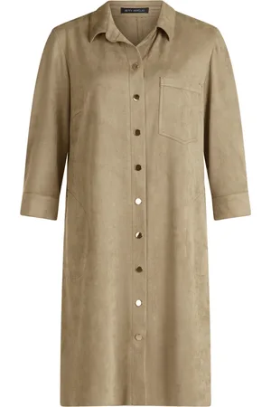 Betty Barclay Kleedjes, Dames, Groen, L, Knoopsluiting Overhemdjurk Casual Stijl