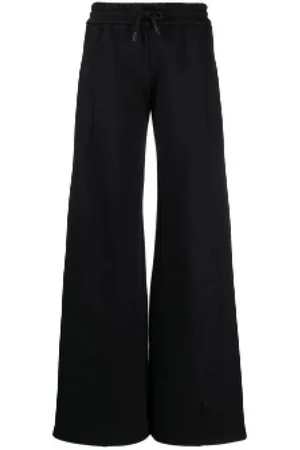 OFF-WHITE Broeken, Dames, Zwart, M, Katoen, Track pants met Paspeldetails