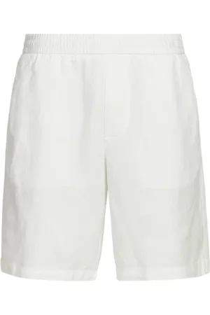 Armani Exchange Korte broeken, Heren, , W32, Linnen, Linnen Elastische Taille Shorts