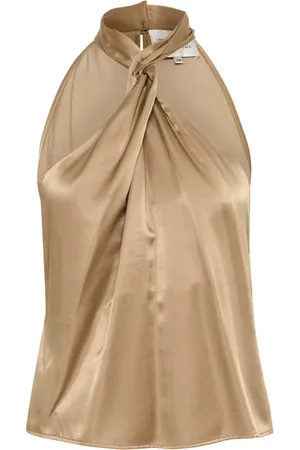 My Essential Wardrobe Tops, Dames, , 3Xl, Elegante Gedrapeerde Top in Sepia Tint