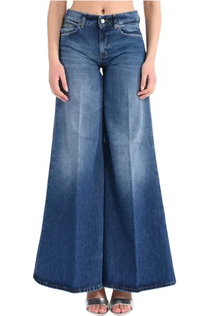 Dondup Jeans, Dames, Blauw, W28, Katoen, Wide Leg Jeans Marlen Model