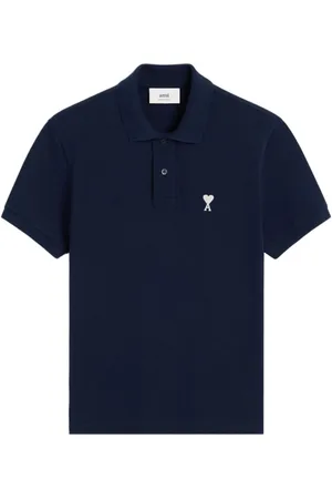 Ami Tops, Heren, Blauw, S, Blauwe Poloshirts Korte Mouwen