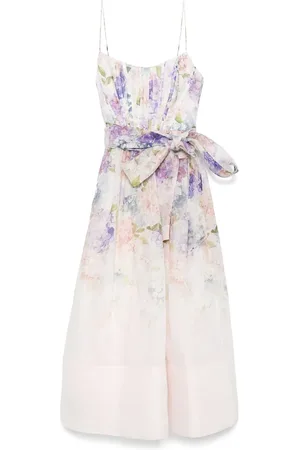 ZIMMERMANN Kleedjes, Dames, Roze, M, Roze Korsetstijl Jurk met Zakken