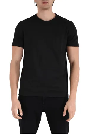 Dondup Tops, Heren, Zwart, XL, Katoen, Jersey T-shirt met slim fit