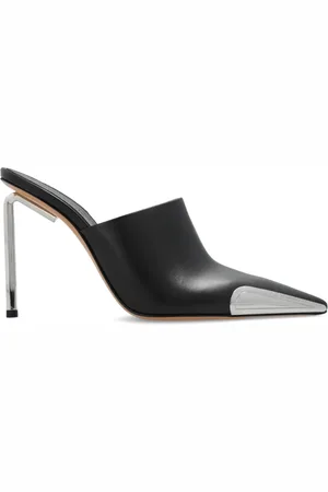OFF-WHITE Schoenen, Dames, Zwart, 39 EU, Leer, Allen Mules met Hak