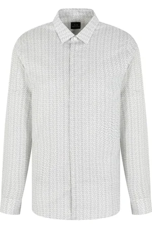 Armani Exchange Overhemden, Heren, Wit, S, Stijlvolle Overhemd