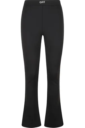 OFF-WHITE Broeken, Dames, Zwart, S, Elegante Split Legging