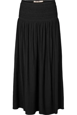 RUE de FEMME Rokken, Dames, Zwart, L, Zwarte Ruche Rok met Smock Taille