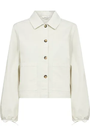Cream Jassen, Dames, , L, Twill jas met Turtledove kleur