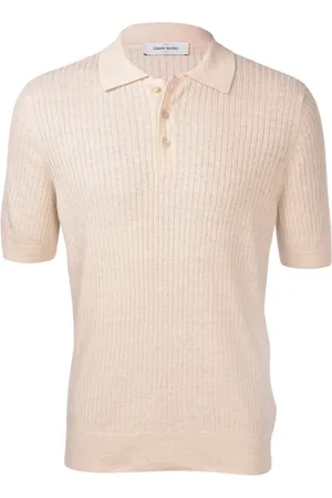 Gran Sasso Tops, Heren, , XL, Ecru Polo Shirt Stijlvol Model