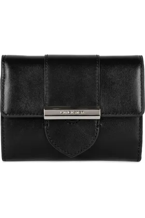 Lancaster Accessoires, Dames, Zwart, ONE Size, Leer, Rabat Portemonnee met Metalen Sluiting Paris Ily