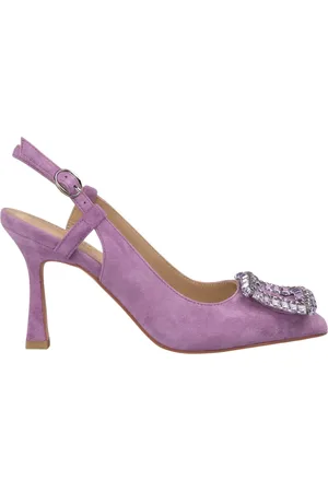 Alma en Pena Schoenen, Dames, Paars, 39 EU, Broche hak schoen