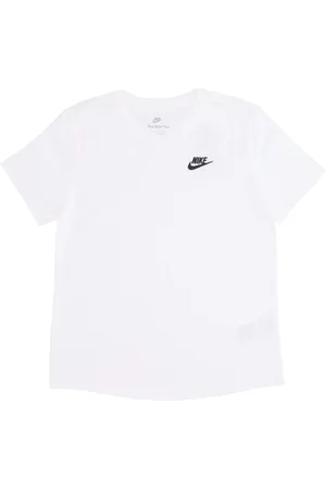 Nike Tops, Dames, Wit, M, Katoen, Sportswear Club T-shirt met korte mouwen