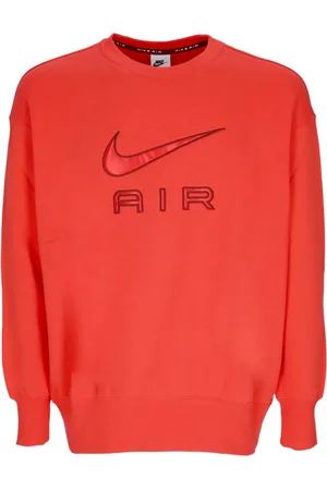 Nike Sweatshirts & Hoodies, Dames, Rood, L, Katoen, Air Fleece Sweatshirt
