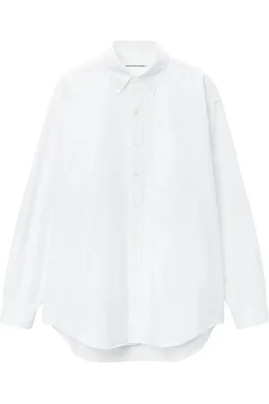 Alexander Wang Blouses & Shirts, Dames, Wit, M, Katoen, Oversized Wit Shirt
