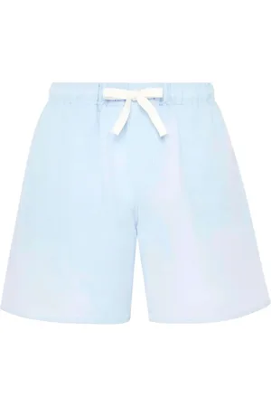 J.W.Anderson Korte broeken, Heren, Blauw, XL, Katoen, Blauwe shorts met trekkoord en zakken