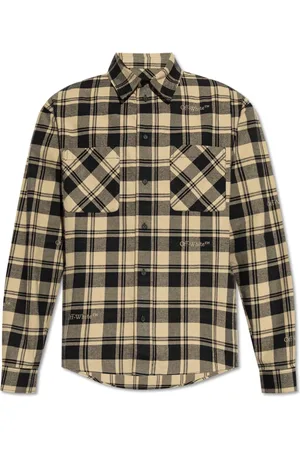 OFF-WHITE Overhemden, Heren, Veelkleurig, M, Katoen, Geruit overhemd