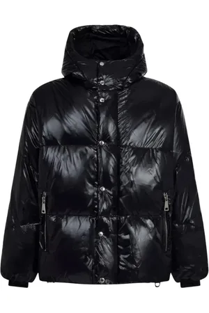 Khrisjoy Jassen, Dames, Zwart, S, Polyester, Zwarte Gewatteerde Jas met Capuchon