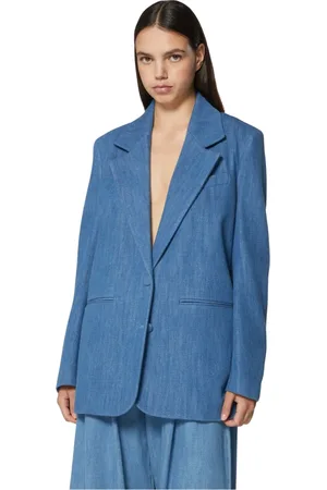 Silvian Heach Jassen, Dames, Blauw, 2Xs, Denim, Oversized blazer in denim