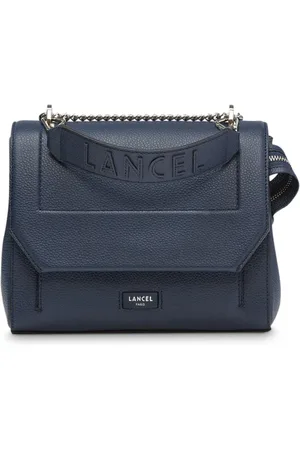 LANCEL Tassen, Dames, Blauw, ONE Size, Leer, Blauwe leren crossbodytas Ninon