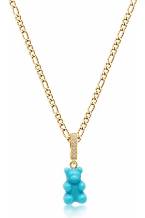 Nialaya Accessoires, Heren, Geel, M, Turquoise Gummy Bear Ketting
