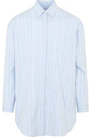 OFF-WHITE Blouses & Shirts, Dames, Veelkleurig, XS, Katoen, Stripe Poplin Round Zip Shirt