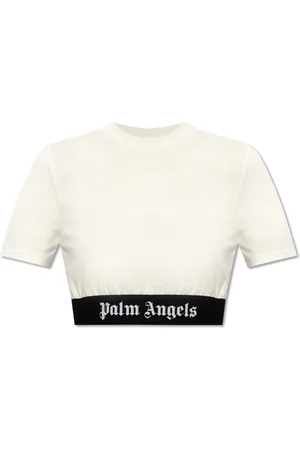 Palm Angels Tops, Dames, , S, Katoen, Cropped Top