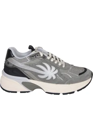 Palm Angels Schoenen, Heren, Grijs, 44 EU, Leer, Sneakers