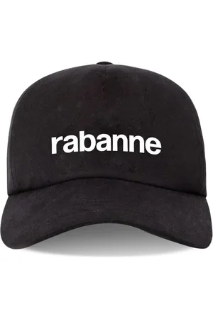 Paco rabanne Accessoires, Dames, Zwart, ONE Size, Katoen, Logo Print Cap