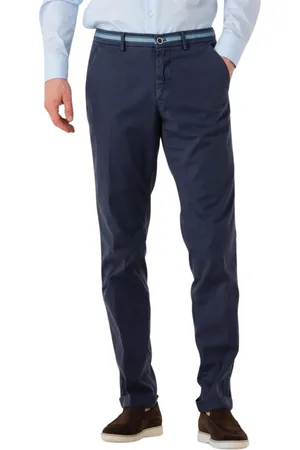 Masons Broeken, Heren, Blauw, L, Blauwe Chino Broek voor Heren