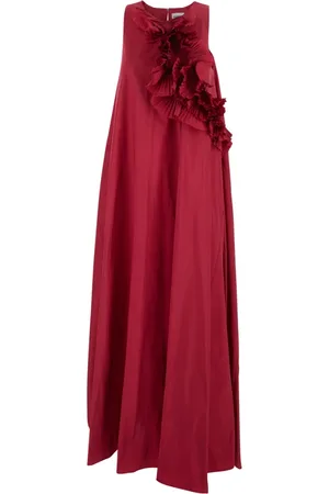 P.A.R.O.S.H. Kleedjes, Dames, Rood, S, Polyester, Bordeaux Jurk Abito