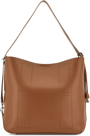 Hogan Tassen, Dames, Bruin, ONE Size, Leer, Stijlvolle Schoudertas
