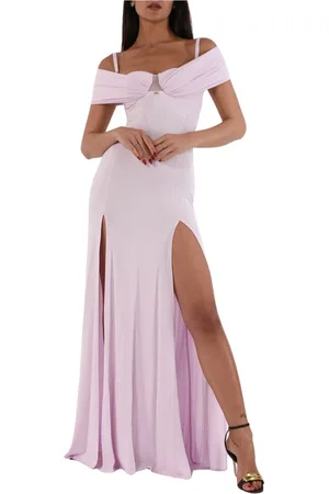 Elisabetta Franchi Kleedjes, Dames, Roze, 2Xl, Jersey Crêpe Korsetjurk met Gedrapeerde Schouders
