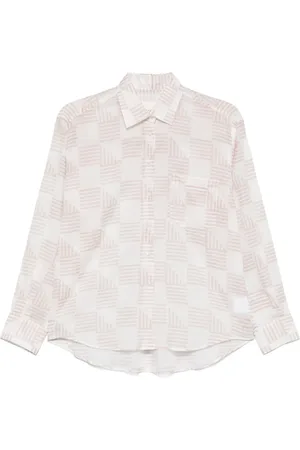Xacus Blouses & Shirts, Dames, Wit, S, Witte Button-Up Shirt met Borstzak