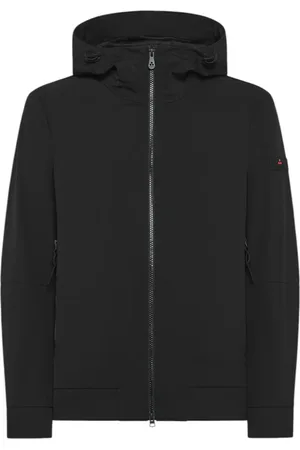 Peuterey Jassen, Heren, Zwart, L, Polyester, Zwarte Technische Jas Svalbard MDN