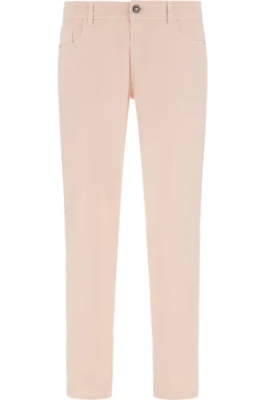 Boggi Milano Jeans, Heren, Roze, W38, Katoen, Stretch Katoen/Tencel Jeans