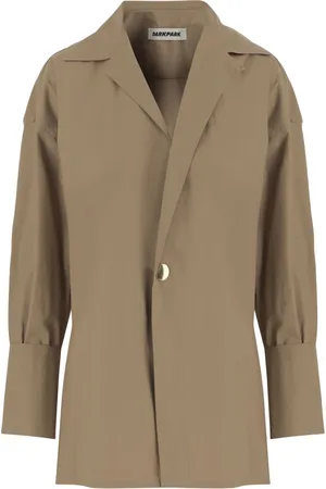 DARKPARK Mantels, Dames, , XS, Katoen, Tuniek Stijl Shirt met Gouden Knopen