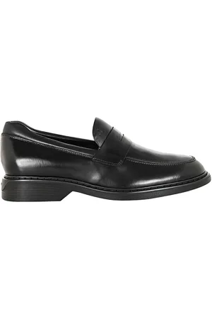 Hogan Schoenen, Heren, Zwart, 44 EU, Leer, Zwarte Loafers