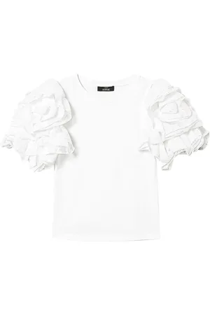 ACTITUDE Tops, Dames, Wit, M, Katoen, Witte Slim Fit T-shirt met korte mouwen