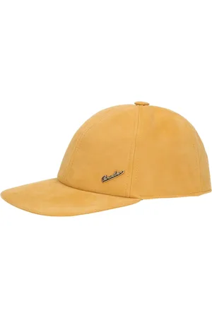 Borsalino Accessoires, unisex, Geel, S, Suède, Suède Baseball Cap