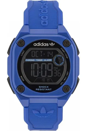 adidas Accessoires, unisex, Blauw, ONE Size, Blauw Siliconen Digitaal Kwartshorloge