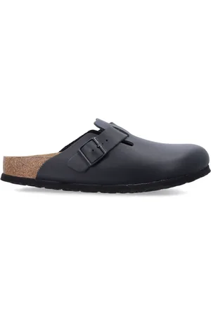 Birkenstock Schoenen, Heren, Zwart, 39 EU, Leer, Gesloten Muiltjes Comfortabele Stijl