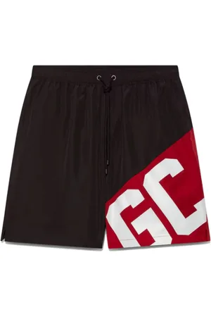 GCDS Korte broeken, Heren, Zwart, XL, Polyester, Zwarte Boxershorts met Logoband