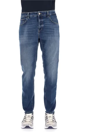 PT Torino Jeans, Heren, Blauw, W31, Denim, Comfort Tapered Fit Denim Jeans
